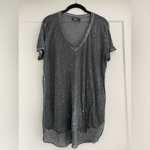 Michael Lauren Gray Burnout Vneck - M